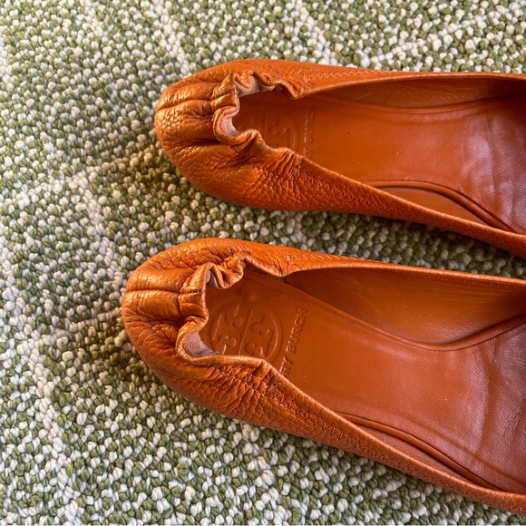 Tory Burch Orange Ballet Flats Size 6.5 - Picture 9 of 12